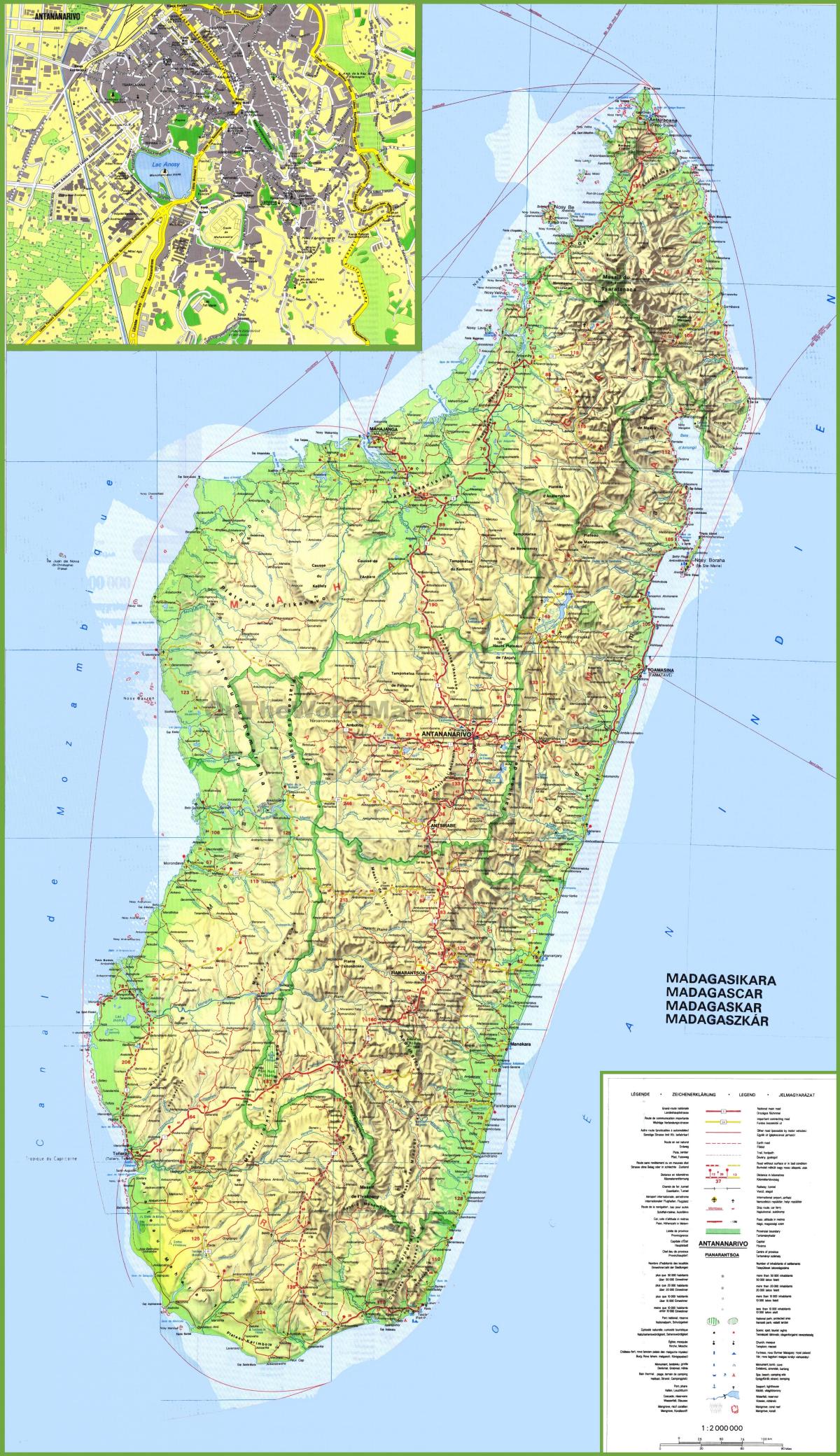 картата на Мадагаскар