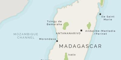 Картата на Мадагаскар и съседните острови