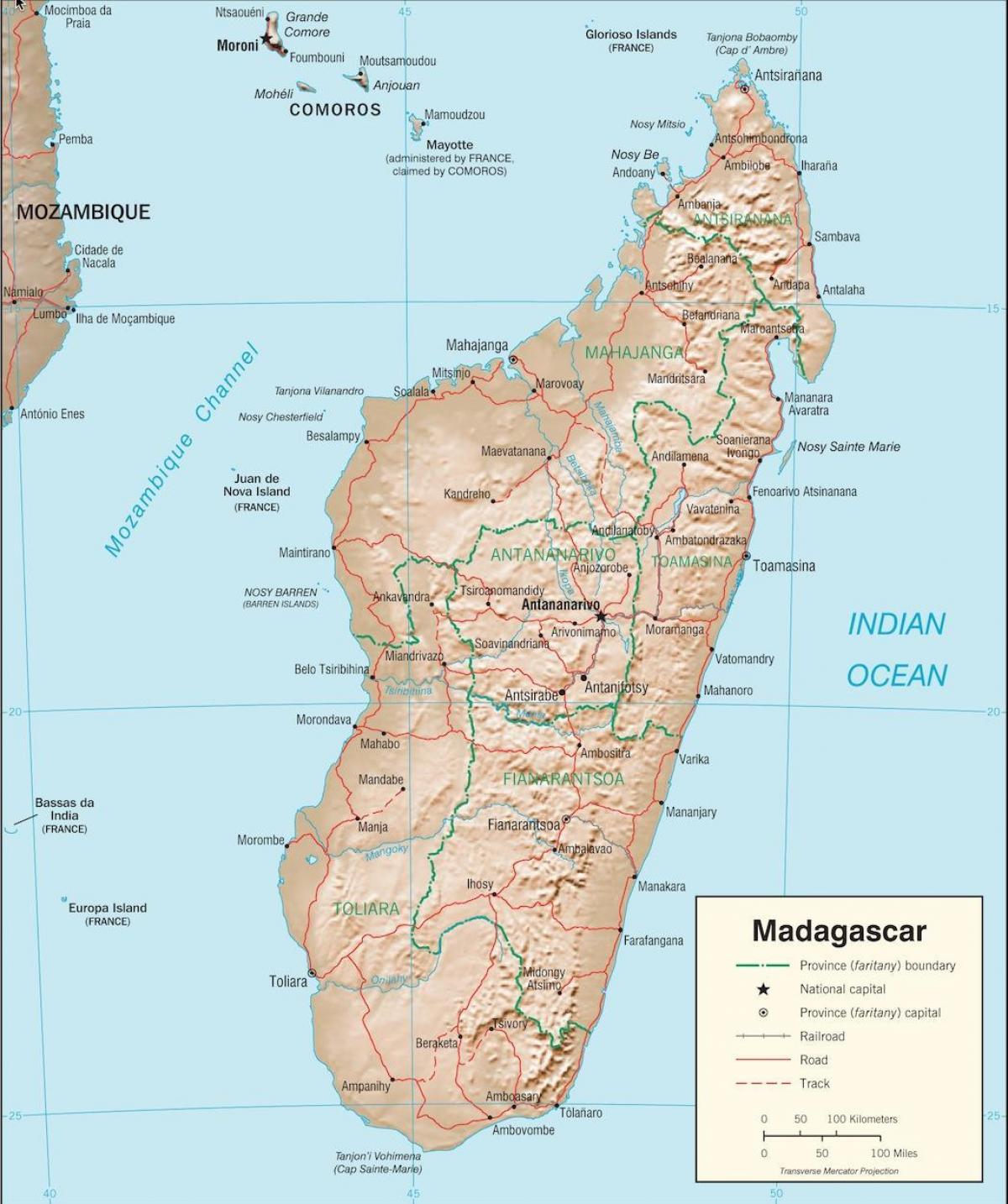 Мадагаскар карта на страната