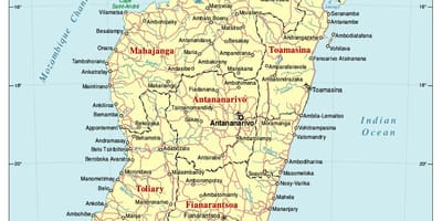 Картата на Мадагаскар път