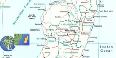 Карта на река Мадагаскар 
