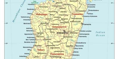 Подробна карта на Мадагаскар