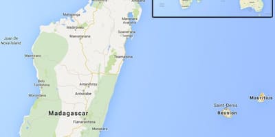 Карта на острова в близост до Мадагаскар